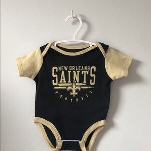 NFL New Orleans Saints Infant Bodysuit in Black and Gold